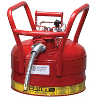 Bidons s&eacute;curitaires D.O.T. de AccuFlow, Type II, Acier, 2,5 gal. US, Rouge, Homologu&eacute; FM Sécurité Médic