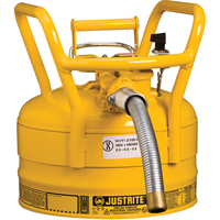 Bidons s&eacute;curitaires D.O.T. de AccuFlow, Type II, Acier, 2,5 gal. US, Jaune, Homologu&eacute; FM Sécurité Médic