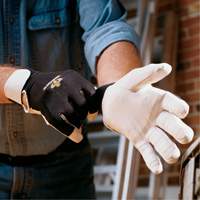 Anti-Vibration Air Glove&reg;, Size Medium, Pearl Leather Palm Sécurité Médic