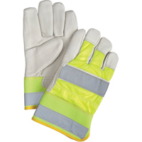 Yellow High-Visibility Superior Warmth Fitters Gloves, Large, Grain Cowhide Palm, Thinsulate Inner Lining Sécurité Médic
