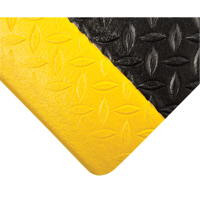 Tapis Tuf Sponge No 452, Losange, 3' x 60' x 1/2", Noir/Jaune, &eacute;ponge en PVC Sécurité Médic