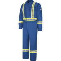 Flame-Resistant Premium Coveralls with Reflective Trim, Size 38, Royal Blue, 12.2 cal/cm² Sécurité Médic