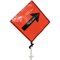 Right Diagonal Arrow Pole Sign, 24" x 24", Vinyl, Pictogram Sécurité Médic