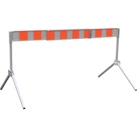 Street Barricade, A-Frame, 6' L x 5-1/2" H, Orange/White Sécurité Médic