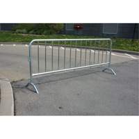 Portable Barrier, Interlocking, 102" L x 40" H, Silver Sécurité Médic
