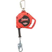 Rebel Self Retracting Lifeline, 33', Galvanized Steel, Swivel Sécurité Médic