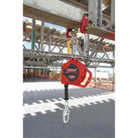 Rebel Self Retracting Lifeline, 33', Galvanized Steel, Swivel Sécurité Médic