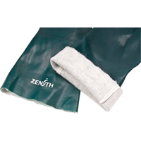 Double Dipped Green Gloves, 14" L, PVC, Cotton Jersey Inner Lining, 70-mil Sécurité Médic