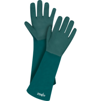 Gants verts &agrave; double enduit, 18" lo, PVC, Doublure en Jersey de coton, 70 mils Sécurité Médic