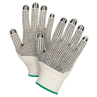 Gants tricot&eacute;s de poids lourd &agrave; deux c&ocirc;t&eacute;s avec pois, Poly/coton, Deux c&ocirc;t&eacute;s, Calibre 7, Moyen Sécurité Médic