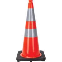 Traffic Cone, 28", Orange, 4" & 6" Reflective Collar(s) Sécurité Médic