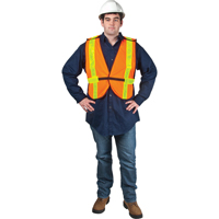 Veste de s&eacute;curit&eacute; d'usage standard, Orange haute visibilit&eacute;, Grand, Polyester Sécurité Médic