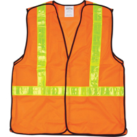 Veste de s&eacute;curit&eacute; pour la circulation d&eacute;tachable en cinq points, Orange haute visibilit&eacute;, Grand, Polyester Sécurité Médic