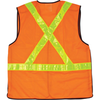 Veste de s&eacute;curit&eacute; pour la circulation d&eacute;tachable en cinq points, Orange haute visibilit&eacute;, Grand, Polyester Sécurité Médic