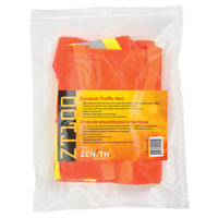 Surveyor's Safety Vest, High Visibility Orange, Large, Polyester Sécurité Médic