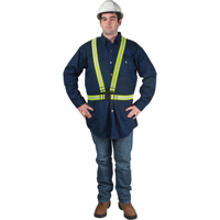 Standard-Duty Safety Harness, High Visibility Lime-Yellow, Silver Reflective Colour, X-Large Sécurité Médic