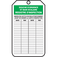 Inspection Tags, Cardstock, 3-1/8" W x 5-7/8" H, French Sécurité Médic