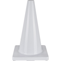 Coloured Traffic Cone, 18", White Sécurité Médic