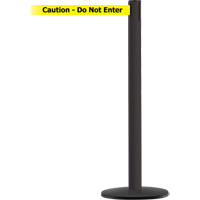 Advance TensaBarrier&reg; Barrier Post, Steel, 36" H, Black/Yellow Tape, 7.5' Tape Length Sécurité Médic
