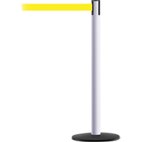 Advance TensaBarrier&reg; Barrier Post, Steel, 36" H, Yellow Tape, 7.5' Tape Length Sécurité Médic