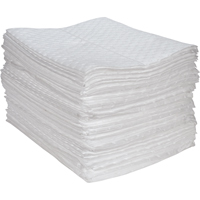 Premium Fine Fiber Sorbent Pads, Oil Only, 15" x 17", 30 gal. Absorbancy Sécurité Médic
