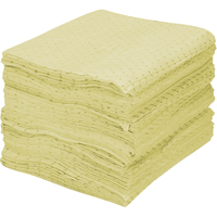 Feuilles absorbantes en fibres fines de premi&egrave;re qualit&eacute;, Mati&egrave;res dangereuses, 15" x 17", 30 gal. d'absorption Sécurité Médic