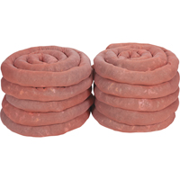 Remblais tubulaires absorbants, Mati&egrave;res dangereuses, Absorption 45 gal., 3" la x 10' lo, Pqt de 10 Sécurité Médic