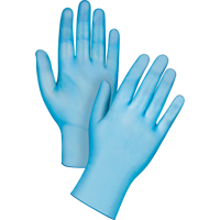 Medical-Grade Disposable Gloves, Small, Vinyl, 4.5-mil, Powder-Free, Blue, Class 2 Sécurité Médic