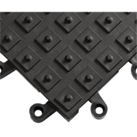 ErgoDeck&reg; Matting With Integrated No-Slip Cleats No. 552, PVC, 1-1/2' W x 1-1/2' L, 7/8" Thick, Black Sécurité Médic