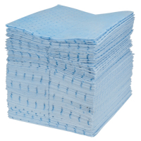 Premium Blue Bonded Sorbent Pads, Oil Only, 15" x 17", 30 gal. Absorbancy Sécurité Médic