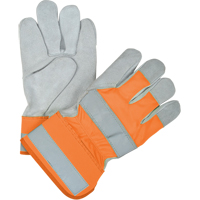 Premium Quality High Visibility Fitters Gloves, Large, Split Cowhide Palm, Cotton Inner Lining Sécurité Médic