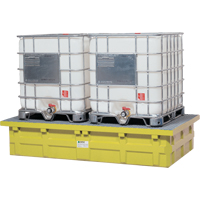 GRV double &agrave; dessus bas sans drain, Capacit&eacute; de d&eacute;versement 385 gal. US, 110" x 55" x 20" Sécurité Médic