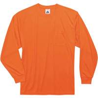 Chandail &agrave; manches longues non certifi&eacute; GloWear 8091, Polyester, Petit, Orange haute visibilit&eacute; Sécurité Médic