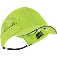 Skullerz&reg; 8960 Long Brim Bump Cap with LED Lighting, High Visibility Lime Green Sécurité Médic