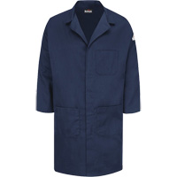 Excel FR&reg; ComforTouch&reg; Lab Coat, Cotton, Large, Navy Blue Sécurité Médic