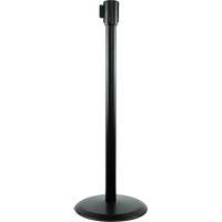 Slimline TensaBarrier&reg; Receiver Post, 38" High, Black Sécurité Médic