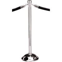 Portable Posts, 39" High, Polished Chrome Sécurité Médic