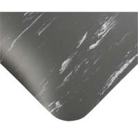 Tapis antimicrobiens Tile-Top Select no 494, Lisse, 2' x 10' x 1/2", Charbon, PVC Sécurité Médic