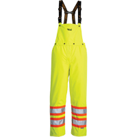 Journeyman Detachable Bib Safety Pants, Polyester, Small, High Visibility Lime-Yellow Sécurité Médic