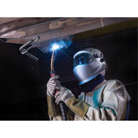 e684 Welding Helmets, 3.94" L x 1.97" W View Area, 4/5 - 13 Shade Range, Silver Sécurité Médic