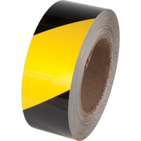 Tuff Mark&reg; Floor Marking Tape, 4" x 100', Polyester, Black and Yellow Sécurité Médic
