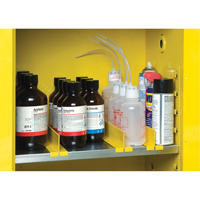 Shelf Dividers for Safety Cabinet Shelves Sécurité Médic