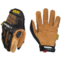 M-Pact&reg; Gloves, Small, Grain Leather Palm, Hook & Loop Cuff Sécurité Médic