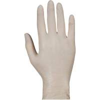Gants jetables de calibre examen m&eacute;dical KeepKleen, Grand, Latex, 5 mils, Sans poudre, Blanc, Classe 2 Sécurité Médic