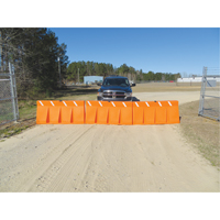 Traffic Barriers, Water-Filled, 62.25" L x 24" H, Orange Sécurité Médic