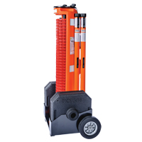 Barri&egrave;re avec roues , 50' lo, Plastique, Orange Sécurité Médic