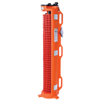 Barri&egrave;re avec roues , 50' lo, Plastique, Orange Sécurité Médic