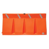 Traffic Barriers, Water-Filled, 69.75" L x 33.75" H, Orange Sécurité Médic