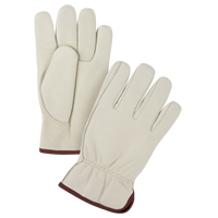 Premium Winter-Lined Driver's Gloves, Large, Grain Cowhide Palm, Fleece Inner Lining Sécurité Médic