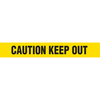 Barricade Tape, English, 3" W x 1000' L, 2 mils, Black on Yellow Sécurité Médic